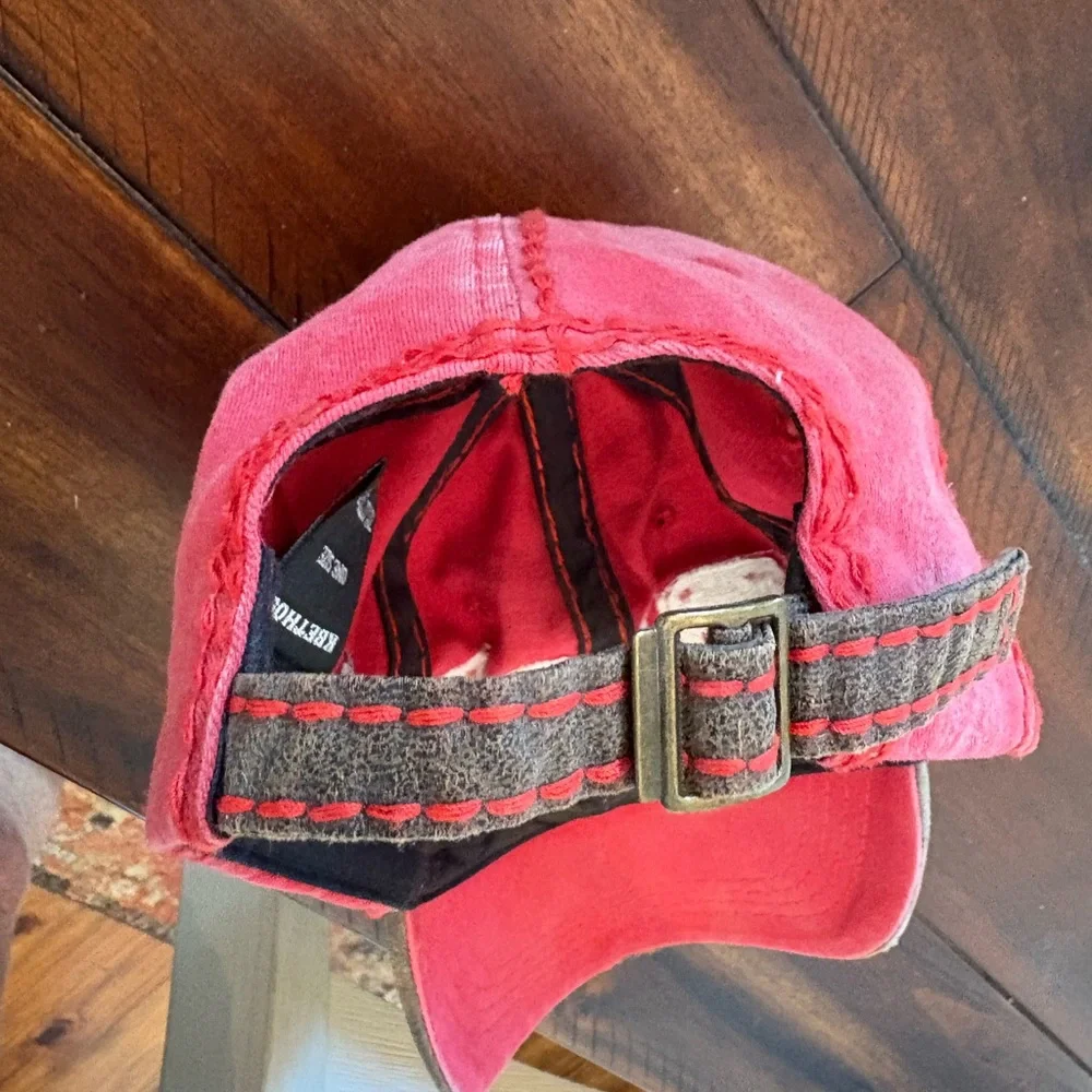 Red and Brown 'RIDE' Cap - Picture 4 of 4